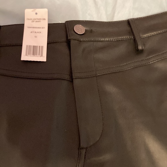 Bebe black faux leather dbl zip skirt - Picture 7 of 11